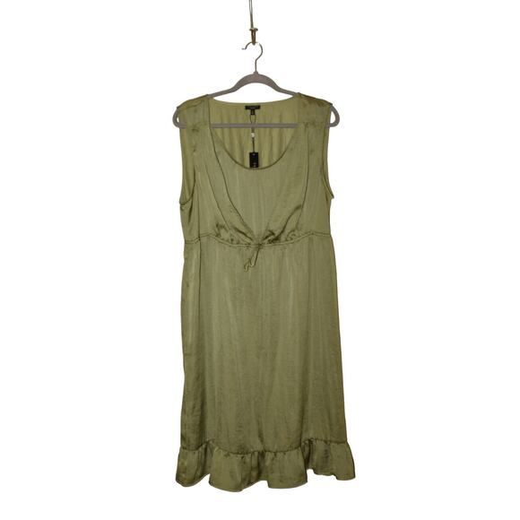 TALBOTS NEW $99 Sleeveless Woven Ruffle Hem Dress w/ Tie Waist Size 18 - Picture 1 of 4